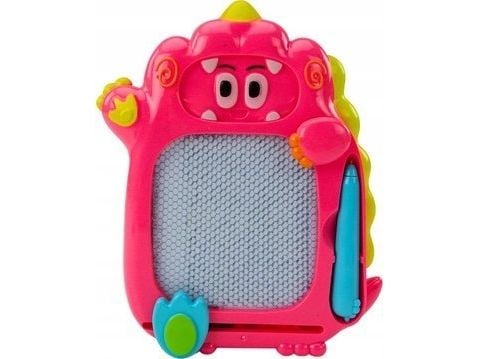 LeanToys tegnebrett 2-i-1 lomme rosa dinosaur