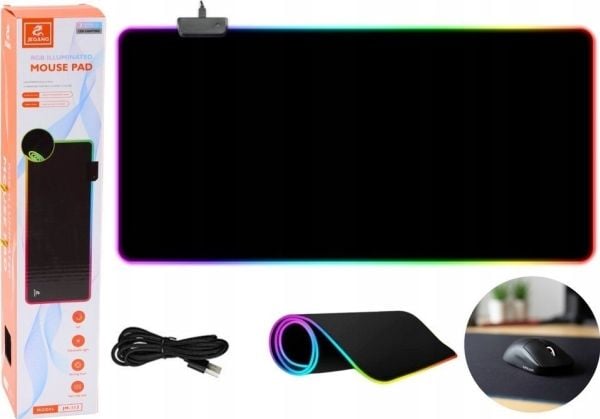 LeanToys Näppäimistö hiirimatto LED-valaistuksella 30x80cm LEAN Toys LeanToys Näppäimistö hiirimatto LED-valaistuksella 30x80cm LEAN Toys