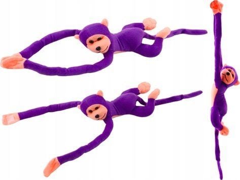 LeanToys Pehmo Apina maskotti äänellä Violetti 80 cm LeanToys Pehmo Apina maskotti äänellä Violetti 80 cm