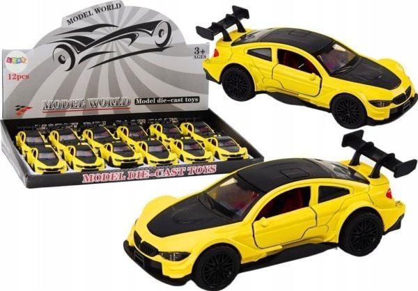 LeanToys sportsbil 1:32 i metall gul