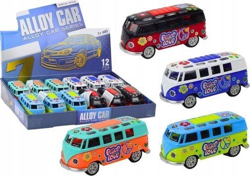 LeanToys Camper-buss 1:32 metall lys lyd batteridrevet dører som kan åpnes