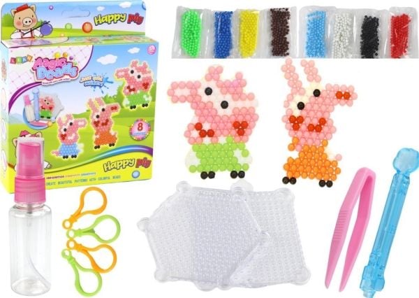 LeanToys DIY vannperlesett 8 farger – Griser