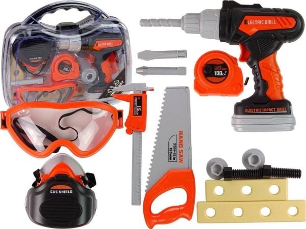 LeanToys verktøysett batteridrevet skrutrekker + briller
