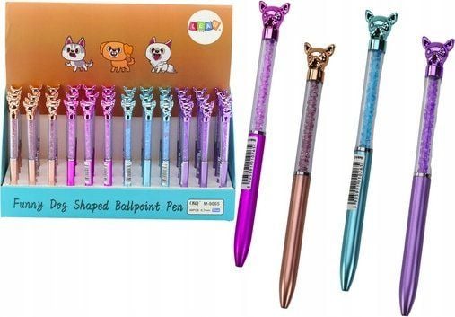 LeanToys kulepenn med sand diamantsmuler blå refill 0,7 mm mix
