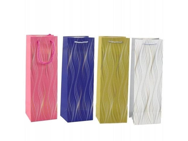 Lean gavepose til flaske Polyskujace Fale 35 x 12 x 9 cm