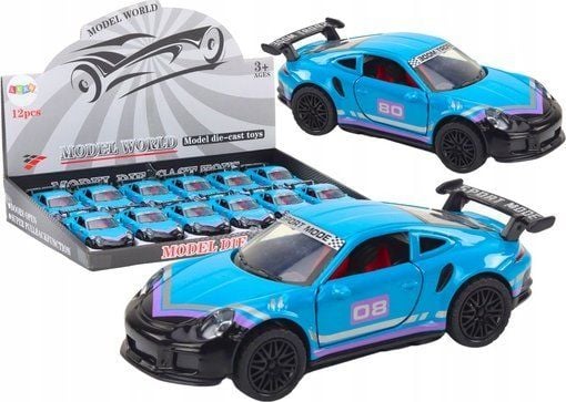 LeanToys sportbil 1:32 turkos metall