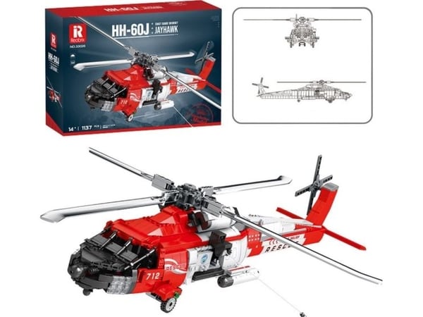 LeanToys byggklosser redningshelikopter HH-60J Jayhawk 1137 el.