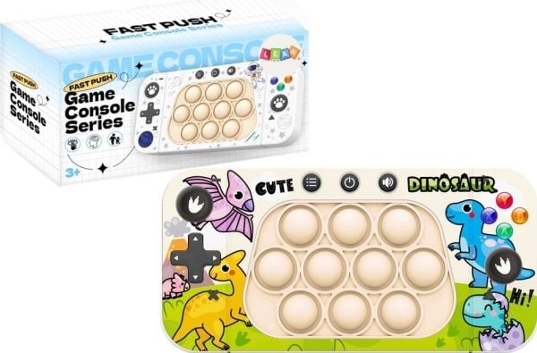 LeanToys Arcade Spillkonsoll Pop It 4 spillmodi Dinosaurer