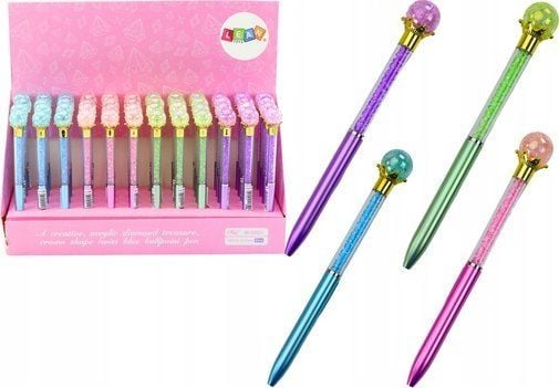 LeanToys Diamond kuulakärkikynä Timantit Sininen kärki 0.7mm Mix LeanToys Diamond kuulakärkikynä Timantit Sininen kärki 0.7mm Mix