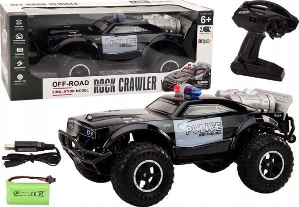 LeanToys fjernstyrt RC Off-Road politibil 1:8