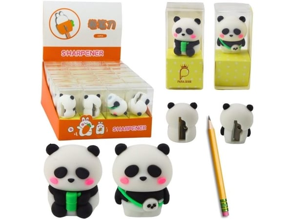 Lean blyantspisser for tynne blyanter skole/kontor panda