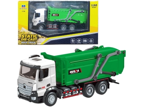 Roska-auto metalli liikkuvat Huina Green 1:50