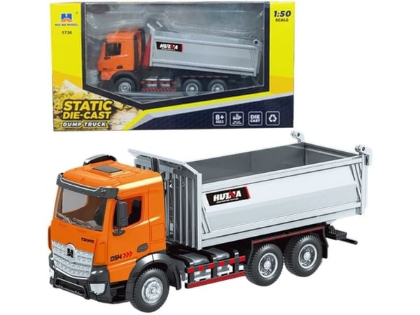 Metallinen kippiauto Huina Orange 1:50 Metallinen kippiauto Huina Orange 1:50