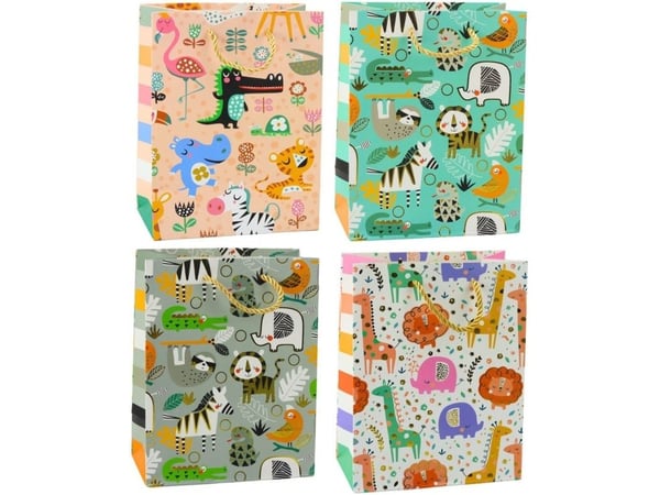 Safari Animals Papir Gavepose 23 x 18 x 10,5 cm