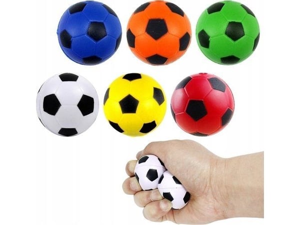Anti-stressi pomppupallot 12 kpl värikkäitä 6,5cm