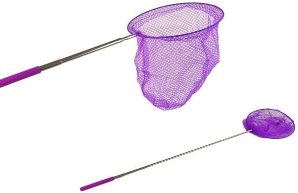 LeanToys sommerfugl-/insektshåv teleskopisk 85 cm lilla