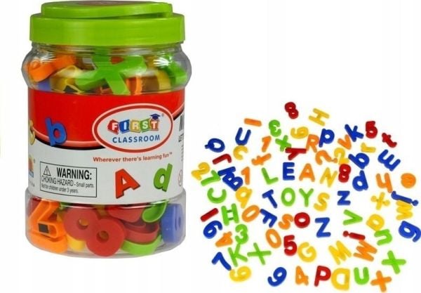LeanToys Magnetiska bokstäver och siffror Alfabetet 78 delar LEAN TOYS