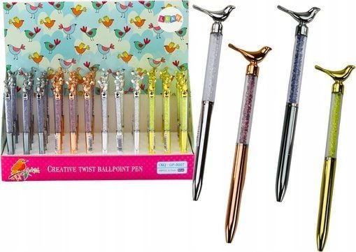 LeanToys kynä Bird Diamonds Blue Refill 0.7mm Mix kanssa