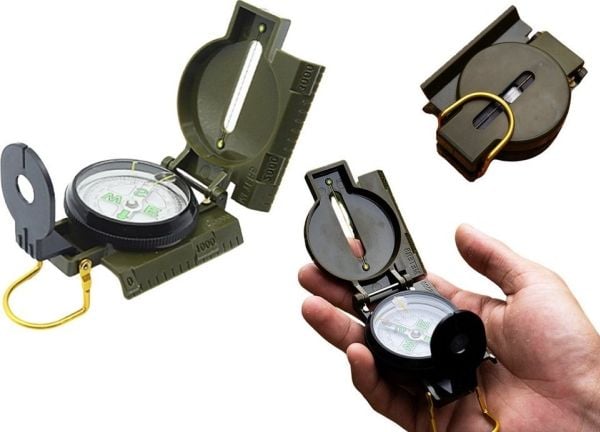 Turist Kompass Kompass Mål Fluorescerende Hender Aluminium LEAN