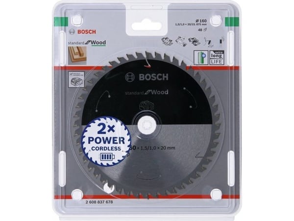 Bosch RUNDSAVKLINGE ACCU STD TRÆ 160X20MM 48T 48T