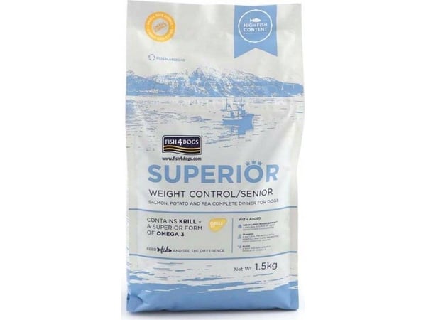 Fish4Dogs Superior Senior med laks 12 kg