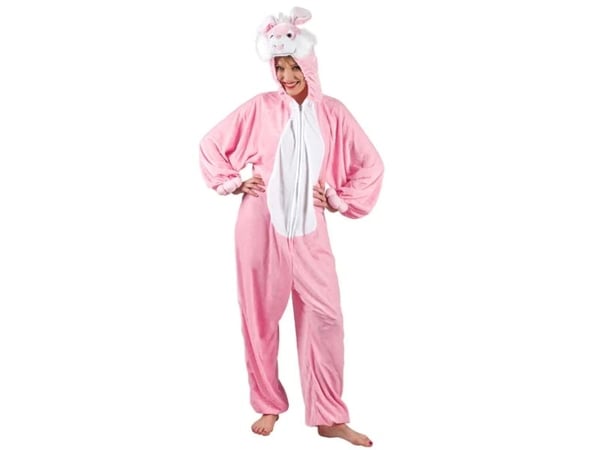 Boland 88014, Fancy dress kostyme, Voksen, Unisex, Dyr, Dyr, Rosa, Hvit