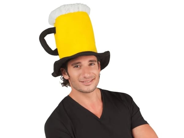 Boland 98996, Hatt til kostyme, Voksen, Alle kjønn, Polyester, Sort, Hvit, Gult, 80 g