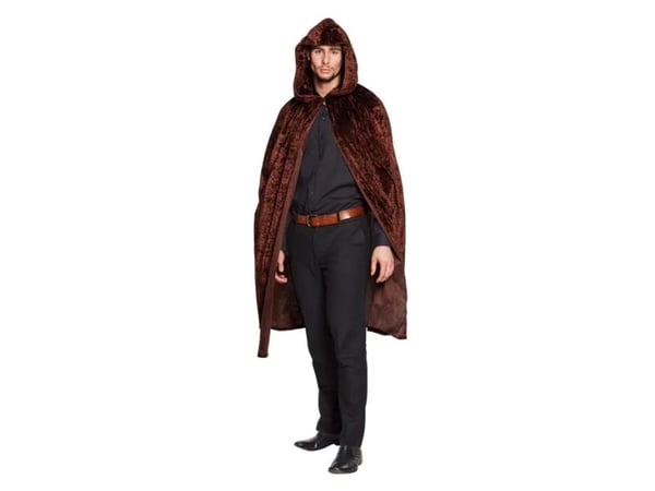Boland 70999, Fancy dress cape, Adult, Any gender, Polyester, Polyurethane, Brown, 1700 mm