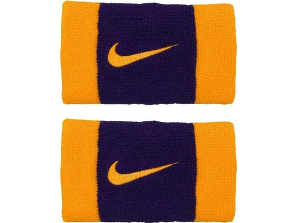 Nike Swoosh Doublewide håndleddsbånd N0001586730 lilla/gul