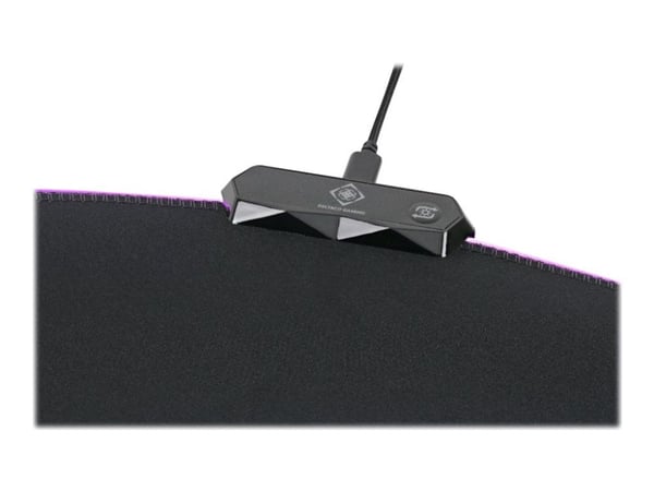 DELTACO Gaming DFP430 RGB - Gulvmatte - rund - 110 cm diameter - svart