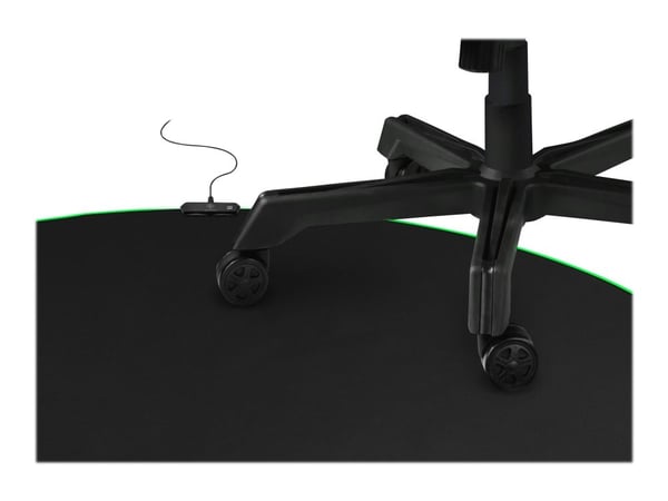 DELTACO Gaming DFP430 RGB - Gulvmatte - rund - 110 cm diameter - svart
