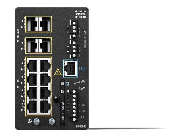 Cisco Catalyst IE3100 Rugged Series - Network Essentials - switch - Styrt - 8 x 10/100/1000 + 4 x Gigabit SFP (opplink) - DIN-skinnemonterbar Cisco Catalyst IE3100 Rugged Series - Network Essentials - switch - Styrt - 8 x 10/100/1000 + 4 x Gigabit SFP (opplink) - DIN-skinnemonterbar