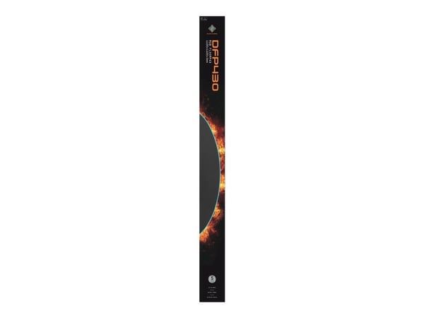 DELTACO Gaming DFP430 RGB - Gulvmatte - rund - 110 cm diameter - svart