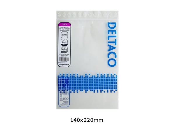 Deltaco USBC-HDDP, 0,1 m, USB Type-C, HDMI + DisplayPort, uros, naaras, suora liitin