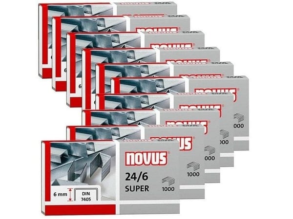 Novus stifter 24/6 DIN SUPER 10.000 stk. 6 mm