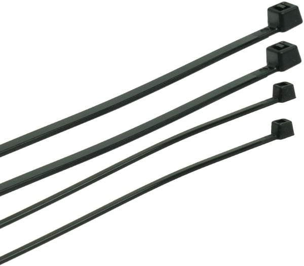 PLASTROL plastbånd svart 4,8 x 500 mm 50 stk.