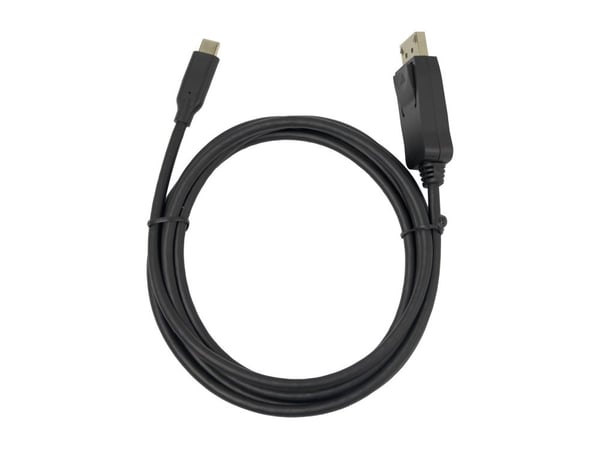 DELTACO 8K USB-C/DisplayPort-kabel 7680x4320 30Hz 1m svart