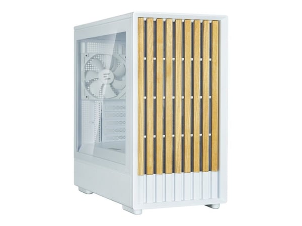 Zalman P10 NAMU - MT - micro ATX - sidepanel med vindu (herdet glass) - ingen strømforsyning (ATX) - hvit - USB/lyd