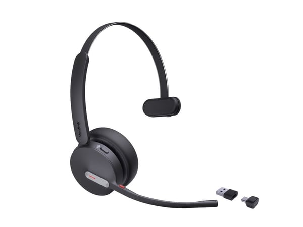 Yealink BH70 Mono - Hodesett - on-ear - Bluetooth - trådløs - USB-C via Bluetooth-adapter - svart - Certified for Microsoft Teams
