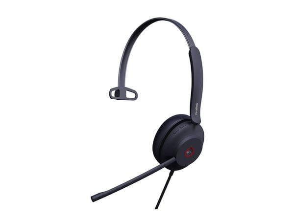 Yealink UH37 Mono - Hodesett - on-ear - kablet - USB - lydisolerende - svart - Certified for Microsoft Teams