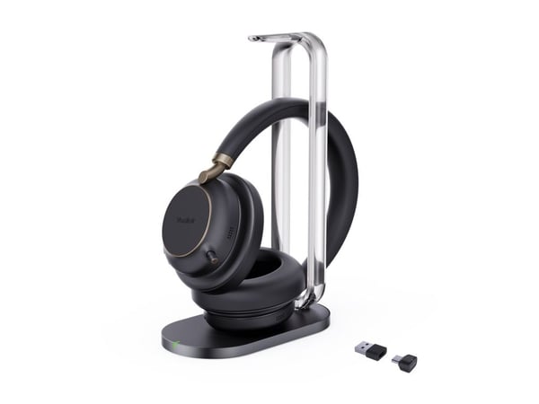 Yealink BH76 Plus - Hodesett - på øret / full størrelse - Bluetooth - trådløs - aktiv støydemping - USB-A via Bluetooth-adapter, USB-C via Bluetoot...