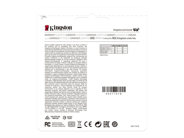 Kingston DataTraveler Kyson - USB flash-enhet - 64 GB - USB 3.2 Gen 1