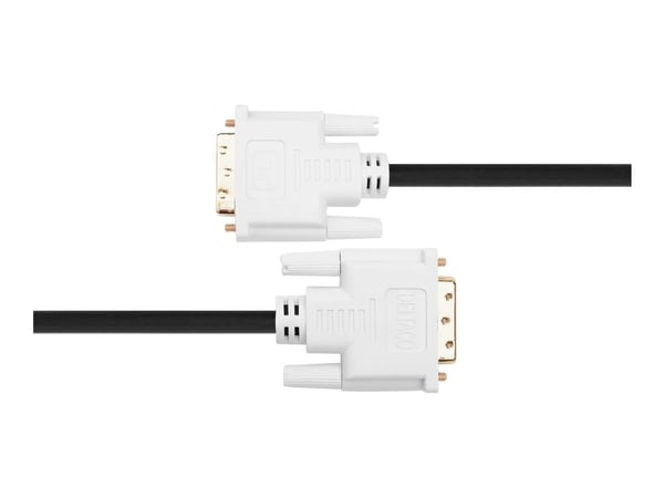 DELTACO - DVI-kabel - DVI-D (hann) til DVI-D (hann) - 2 m - digital, 3840 x 2400 ved 30Hz støtte - svart