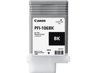 Canon PFI-106 BK - 130 ml - svart - original - blekkbeholder - for imagePROGRAF iPF6400, iPF6400SE, IPF6450