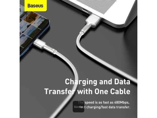 Baseus CAKF000202, 2 m, USB C, USB A, valkoinen