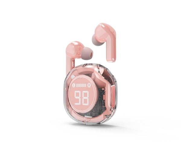 Gembird TWST-01 - True wireless-hodetelefoner med mikrofon - i øret - Bluetooth - rosa
