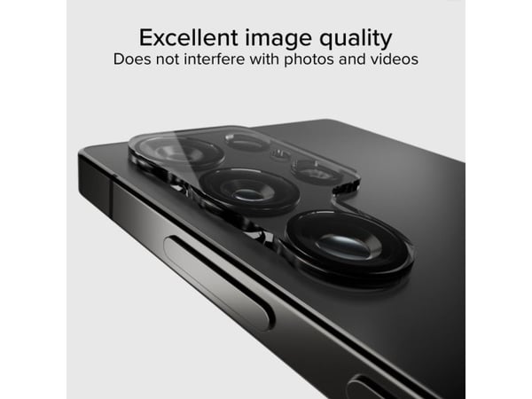 SBS TECAMGLSAS25U, Linsebeskytter, Gjennomsiktig, Silikon, Herdet glass, Samsung, Galaxy S25 Ultra, Motstandsdyktig mot riper
