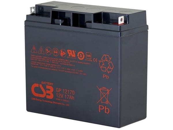 CSB GP12170 - UPS-batteri - 1 x batteri - blysyre - 17 Ah - for P/N: SMT1500I-AR, SMT1500IC, SMT1500NC, SMT1500TW, SU2200J3W, SU3000J3W, SUA1500-TW