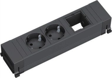 Bachmann 916.060, 0,1 m, Musta, 2 AC-pistorasia(a), 220 mm, 1 kpl