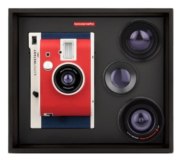 Lomography Lomo’Instant, Blå, Rød, Hvit, 0.4 - 8, Automatisk, 1/125 s, AAA, 6 V